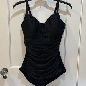 Black Miraclesuit w/Gather at Bust